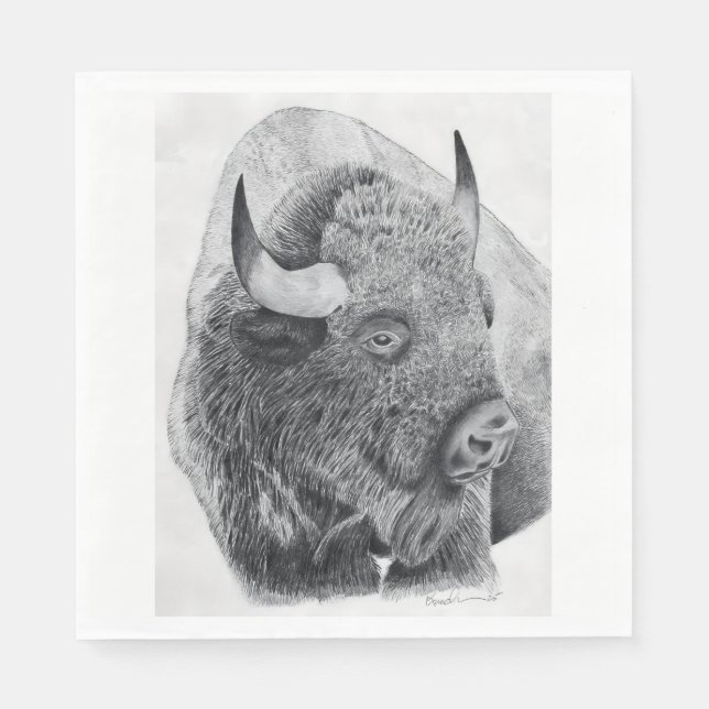 Amerikansk bison pappersservett (Framsidan)