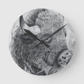 Amerikansk bison rund klocka