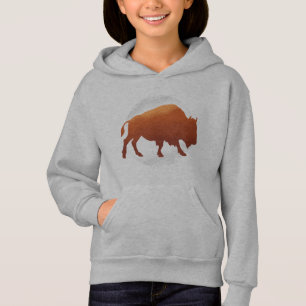 Amerikansk Bison Silhuett Konst T Shirt