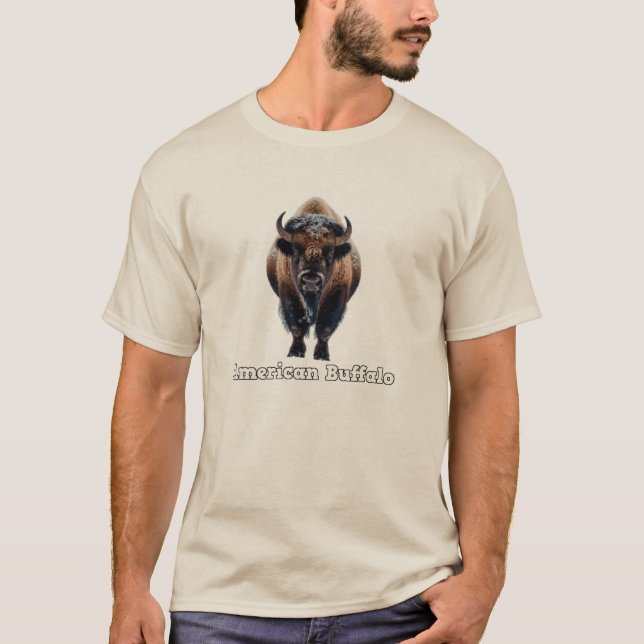 Amerikansk Bison T-Shirt (Framsida)