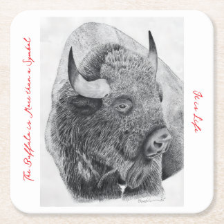 Amerikansk bison underlägg papper kvadrat