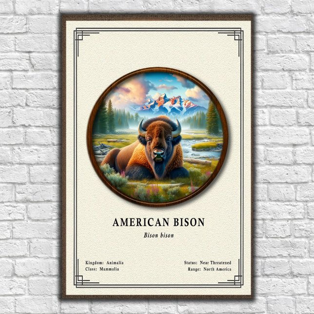 Amerikansk Bison Zoologi Serie Poster (Skapare uppladdad)
