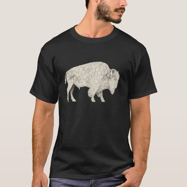 Amerikansk Bisonbuffel T Shirt (Framsida)