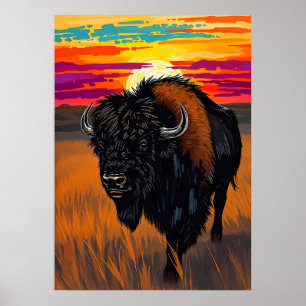 Amerikansk Bisonkonst Poster