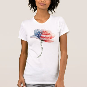 Amerikansk blomma t shirt