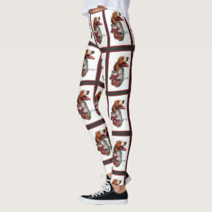 Amerikansk Brittany Spaniel Jul Leggings