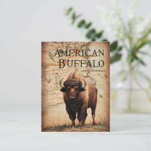 Amerikansk buffalo på A Karta Vykort