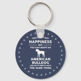 Amerikansk Bulldog-adoption lycka Nyckelring