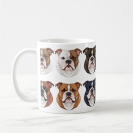Amerikansk bulldog-mönstrad kaffemugg