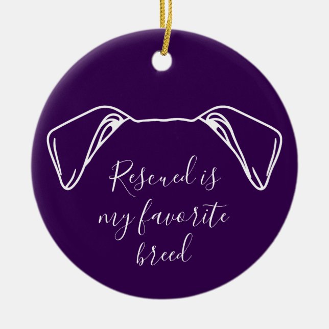 Amerikansk Bulldog Ornament (Om Logotyp) (Framsidan)