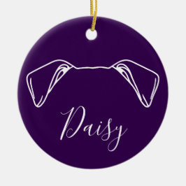 Amerikansk Bulldog-ornament (Tavlor) Julgransprydnad Keramik