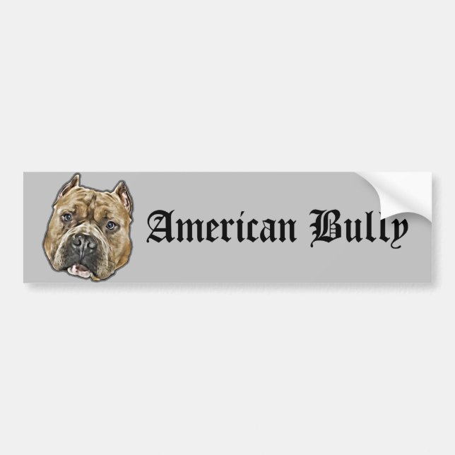Amerikansk Bully Hund-dekal Bildekal (Framsidan)