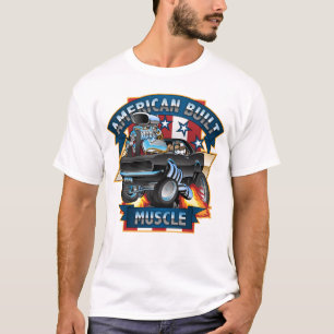 Amerikansk Byggt muskel - Tecknad av klassisk musk T Shirt