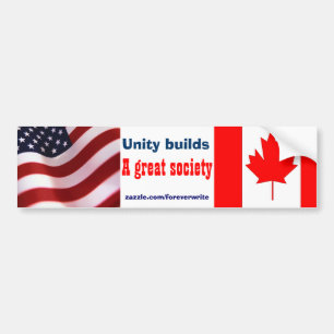 Amerikansk canadian bildekal