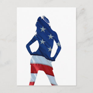 amerikansk cheerledare vykort
