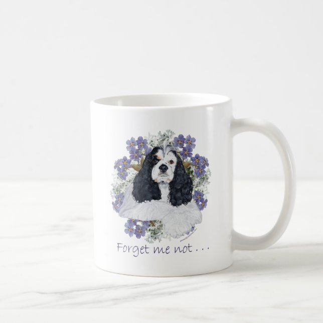 Amerikansk Cocker Spaniel Glöm Mig Inte Kaffemugg (Höger)
