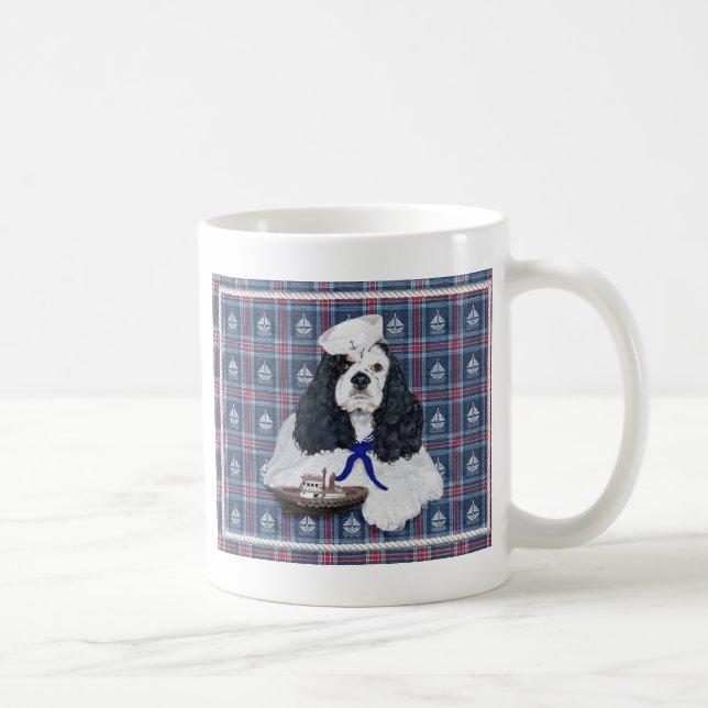 Amerikansk Cocker Spaniel Sjöman Kaffemugg (Höger)