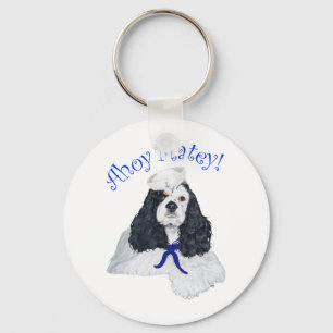 Amerikansk Cocker Spaniel Sjöman Nyckelring