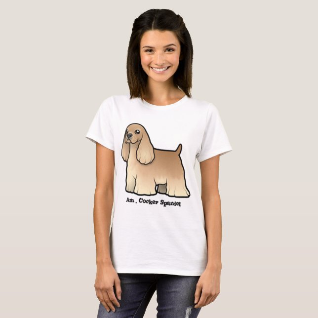 amerikansk cocker spaniel t-shirt (Hel framsida)