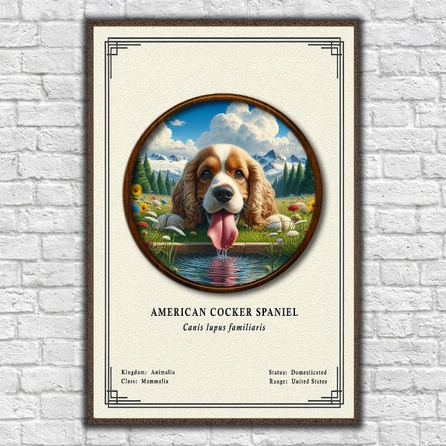 Amerikansk Cocker Spaniel Zoologi Serie Poster (Skapare uppladdad)