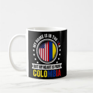 Amerikansk colombiansk Flagga Heart från Colombia Kaffemugg