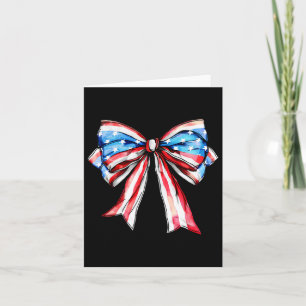 Amerikansk coquette Bow Patriotic USA flagga Lyckl Kort