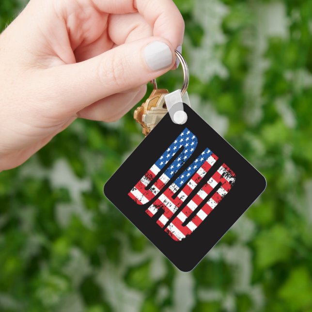 amerikansk dag flagga nyckelring (Hand)