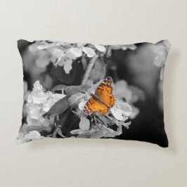 Amerikansk Dam-fjäril på Blommar Dekorativ kudde