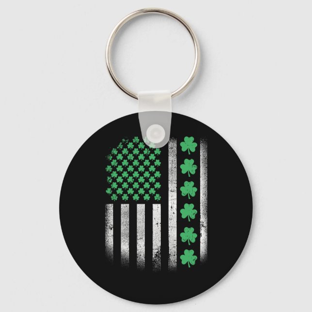 Amerikansk design St. Patrick dag irländsk  Nyckelring (Framsida)