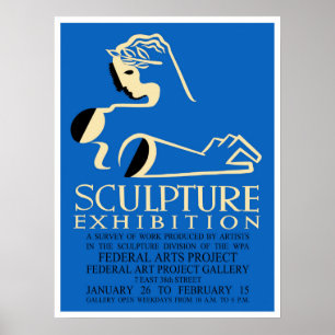 Amerikansk designskulpturutställning poster
