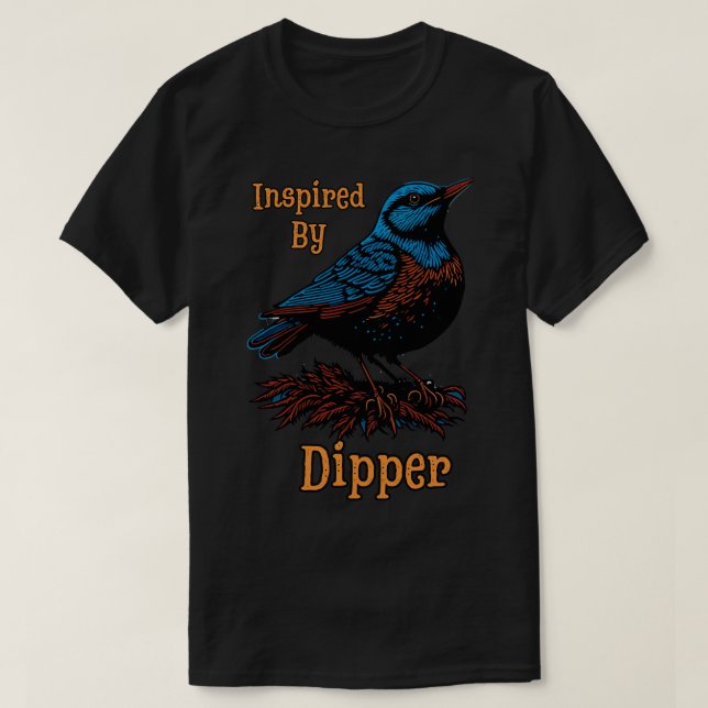Amerikansk dippfågel t shirt (Design framsida)