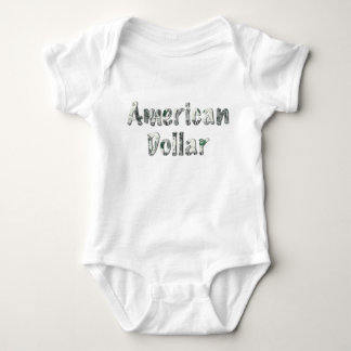 Amerikansk Dollar Pengar Typografi – Sött Bebis T Shirt