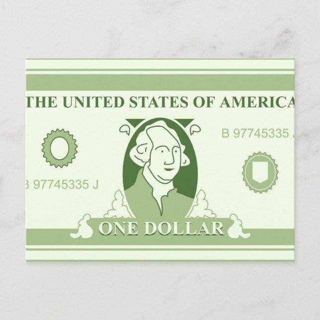 Amerikansk dollar vykort (Framsida)