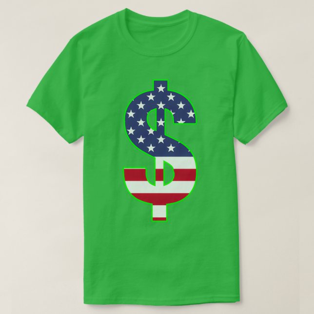 Amerikansk dollarsymbol t shirt (Design framsida)