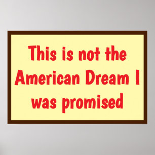 Amerikansk Dröm Löfte Poster