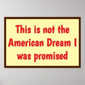 Amerikansk Dröm Löfte Poster