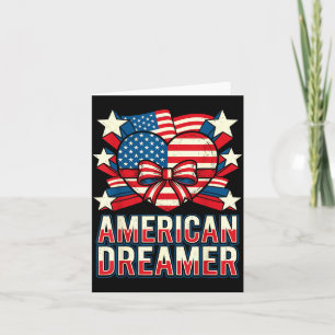 Amerikansk drömmare patriotiskt hjärta stjärnor rä kort