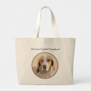 Amerikansk engelsk Coonhound Redtick Målning Hund Jumbo Tygkasse