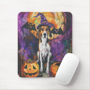 Amerikansk engelsk rävhund Halloween-pumpa Musmatta