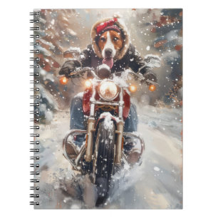 Amerikansk engelsk rävhund ridcykel jul anteckningsbok
