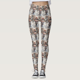 Amerikansk engelsk rävhund ridcykel jul leggings