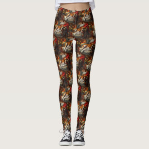 Amerikansk engelsk rävthund Jul Festlig Leggings