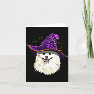 Amerikansk Eskimåhund Hekhatt Rolig Halloween Hund Kort