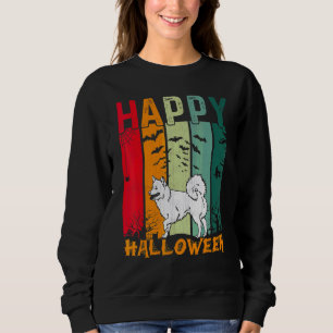 Amerikansk Eskimåhund Retro Halloween-middag T Shirt