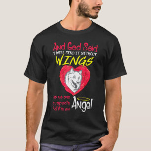Amerikansk eskimo Angel utan Vingar Pet T Shirt