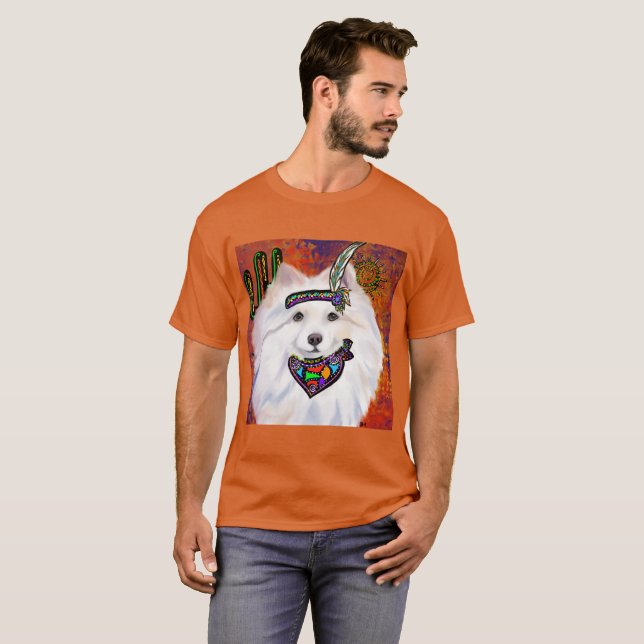 Amerikansk eskimo dog  t shirt (Hel framsida)