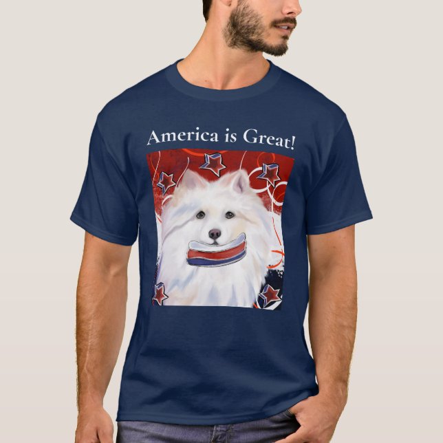 Amerikansk eskimo dog  t shirt (Framsida)