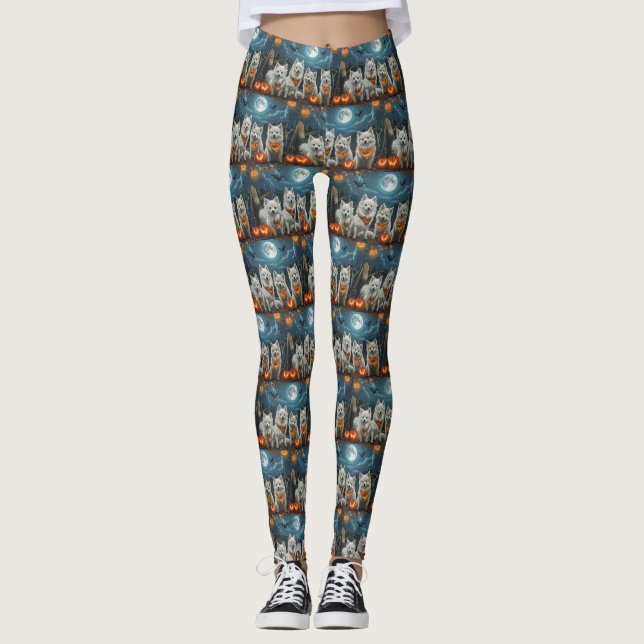 Amerikansk eskimo Halloween-taloky Leggings (Framsida)