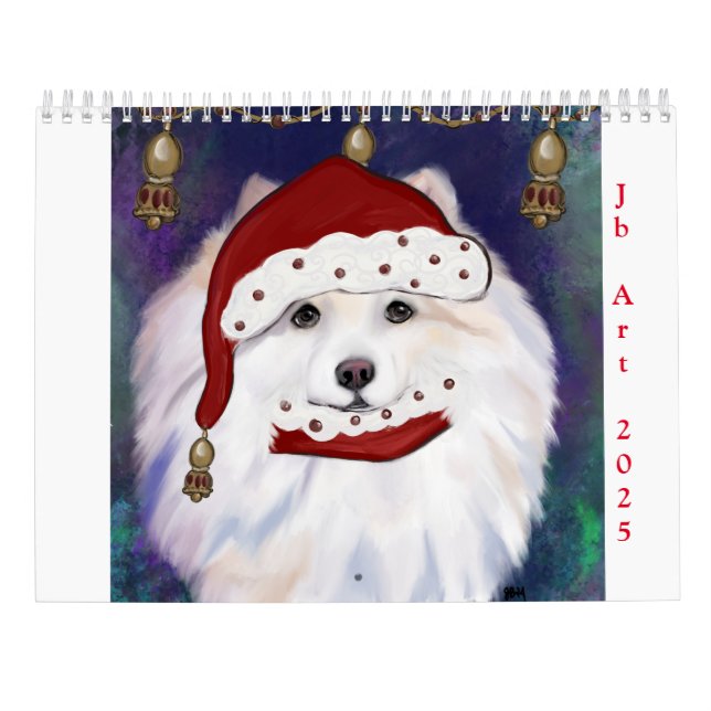 AMERIKANSK ESKIMO Hund Kalender (Baksida)