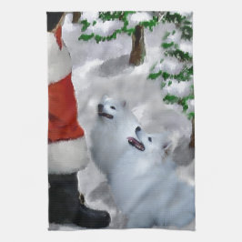 Amerikansk eskimo-jul kökshandduk